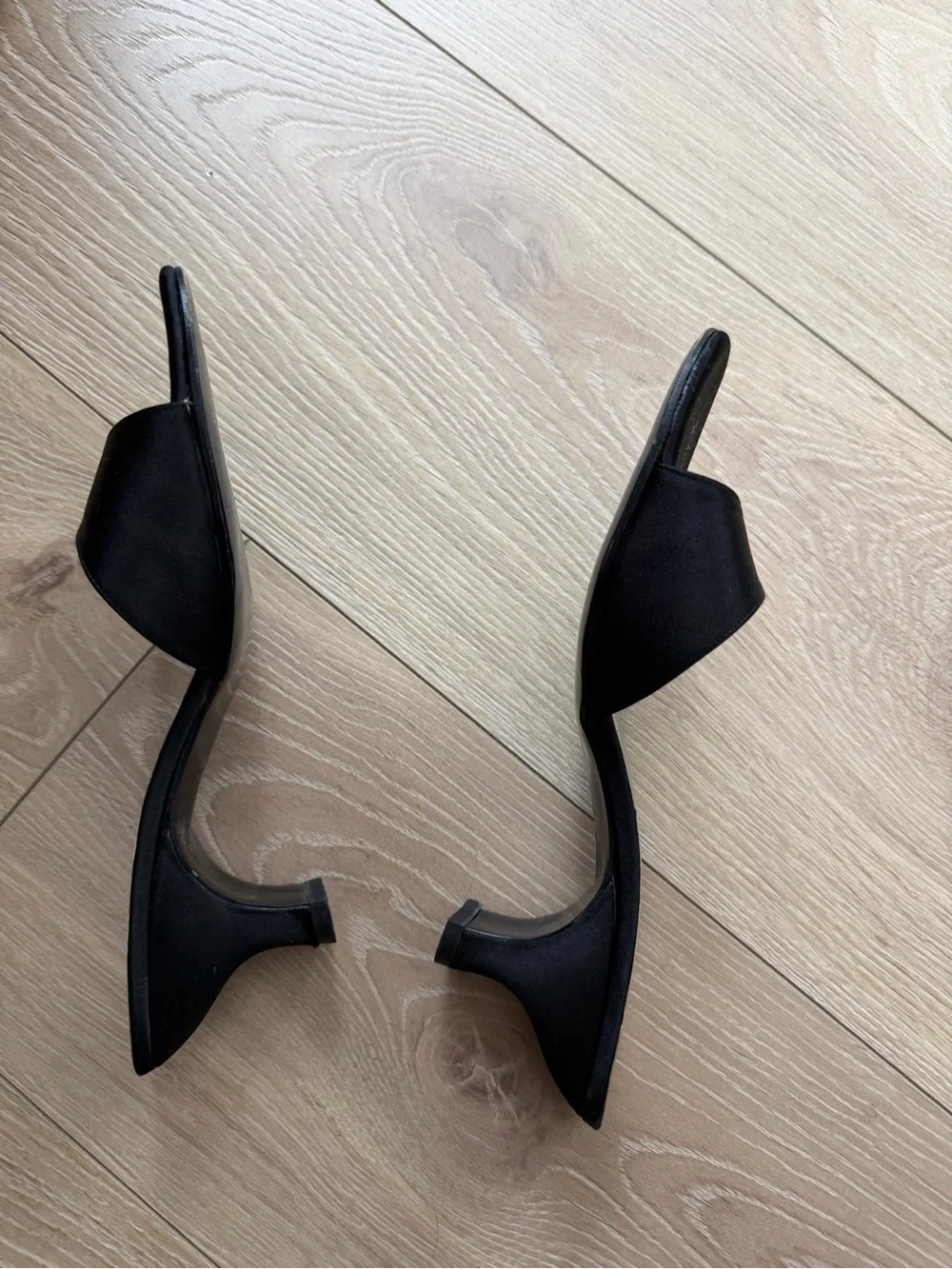 CHANEL Black Slide Sandals with Silver CC Logo - Picture 2 of 3